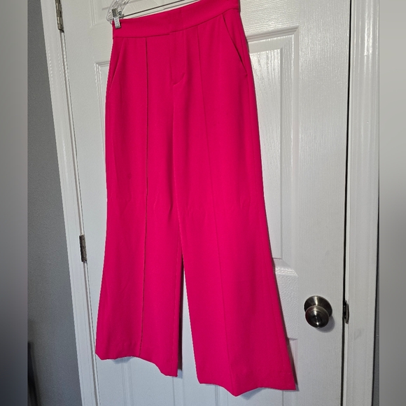 ALICE + OLIVIA Dylan Wide Leg Pant in Wild Pink Size 4 - Picture 4 of 10